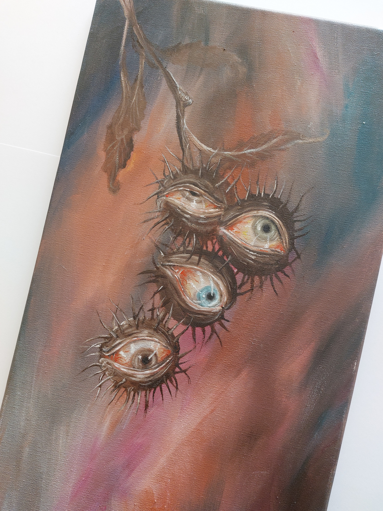 Germogli oculari di impauriti sguardi